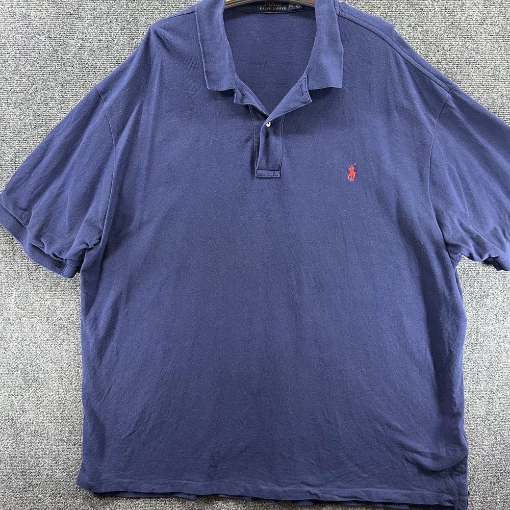 Polo Ralph Lauren Polo Shirt Navy Blue Classic Fit Men 3XB Preppy Gold Old Money